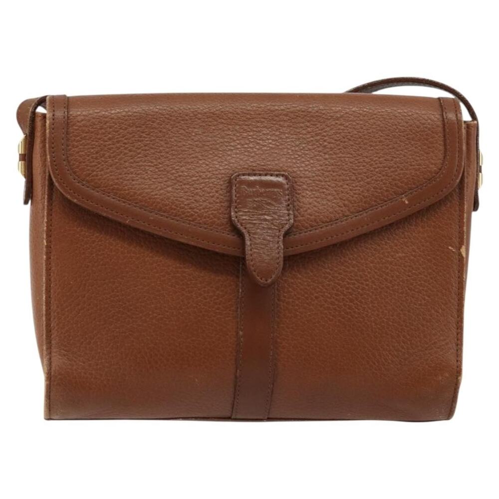 Burberry Leather Shoulder Bag Brown